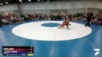 132 lbs Round 1 (8 Team) - Faith James, Missouri Fire vs Hannah Rogers, Iowa