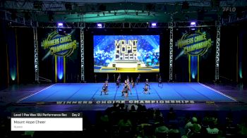 Mount Hope Cheer - Illusion [2025 Level 1 Pee Wee 10U Performance Rec Day 2] 2025 Winners Choice Live at Mohegan Sun