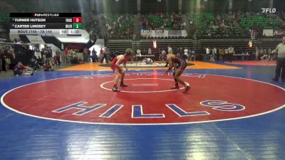 7A 144 lbs Semifinal - Turner Hutson, Thompson HS vs Carter Lindsey, Bob Jones