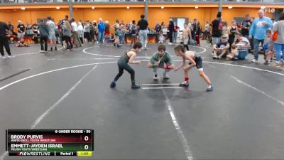 50 lbs Semifinal - Emmett-Jayden Israel, Pelion Youth Wrestling vs Brody Purvis, White Knoll Youth Wrestling