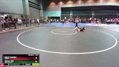 120 lbs Cons. Round 3 - Kruz Gomez, Lowry vs Noah Kim, Palo Alto Hs