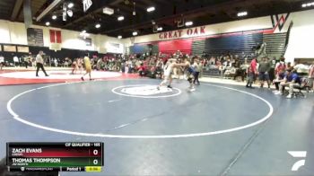 165 lbs Cons. Round 3 - Thomas Thompson, JW North vs Zach Evans, Crespi