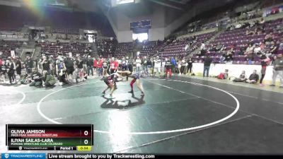 84-93 lbs Semifinal - Iliyah Sailas-Lara, Pomona Wrestling Club Colorado vs Olivia Jamison, Pikes Peak Warriors Wrestling