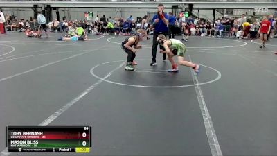 84 lbs Semis (4 Team) - Toby Bernash, U2 Upstate Uprising vs Mason Bliss, Mat Warriors