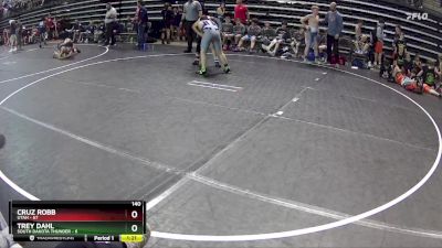 140 lbs Round 3 (6 Team) - Cruz Robb, Utah vs Trey Dahl, South Dakota Thunder