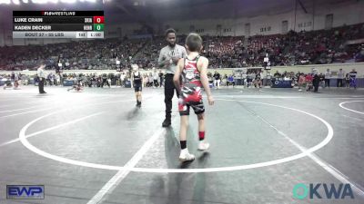 55 lbs Round Of 16 - Luke Crain, Skiatook Youth Wrestling vs Kaden Decker, Henryetta Knights Wrestling Club