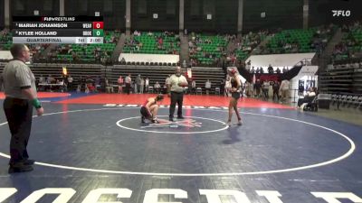 1-5A 132 Quarterfinal - Mariah Johannson, Weaver vs Kylee Holland, Brooks