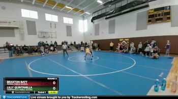 105 lbs Round 3 - Lilly Quintanilla, Thermopolis Middle School vs Braxton Batt, Powell Middle School