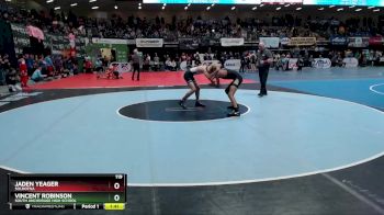 119 lbs Champ. Round 1 - Vincent Robinson, South Anchorage High School vs Jaden Yeager, Soldotna