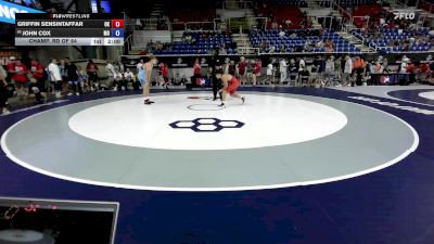 113 lbs Champ. Rd Of 64 - Griffin Sensintaffar, OK vs John Cox, MO