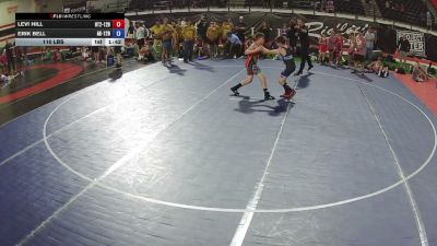 110 lbs Levi Hill, Utah 2 12U Boys vs Erik Bell, Alaska 12U Boys