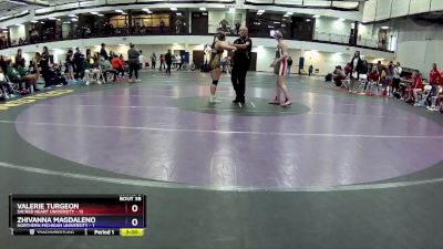 124 lbs Round 5 (16 Team) - Zhivanna Magdaleno, Northern Michigan University vs Valerie Turgeon, Sacred Heart University