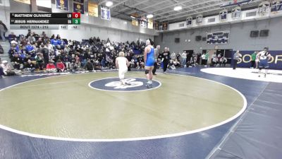 215 lbs Cons. Round 2 - Jesus Hernandez, Bishop Amat vs Matthew Olivarez, La Mirada