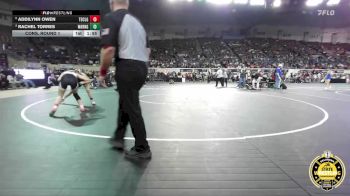 G5A-110 lbs Cons. Round 1 - Addilynn Owen, Tonkawa-Girls vs Rachel Torres, Warner-Girls