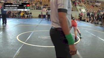 120 lbs Cons. Semi - Carter Crumm SE1, Ben Logan Youth Wrestling vs Luca Amato NW3, Clear Fork Elite Wrestling