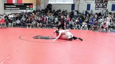 132 lbs Semifinal - Ryan Spahiu, Hingham vs Derek Marcolini, Milford