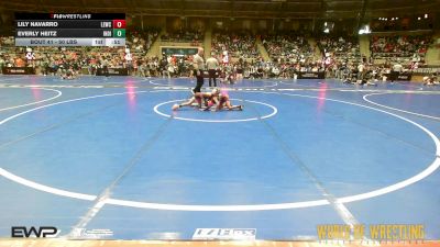 50 lbs Round Of 16 - Lily Navarro, Legacy Elite Wrestling Club vs Everly Heitz, Indianola Mat Tribe