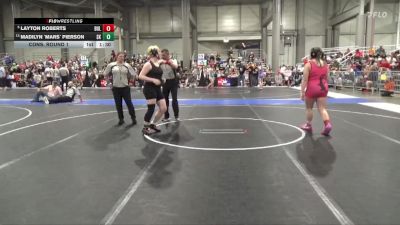 190 lbs Cons. Round 1 - Layton Roberts, Bulldog vs Madilyn `Mars` Pierson, Sunflower Kids