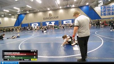 100 lbs Round 2 - Bridger Bowles, Riverton Wolf Pack Wrestling Club vs Misieli Vuki, Sons Of Atlas Wrestling Club