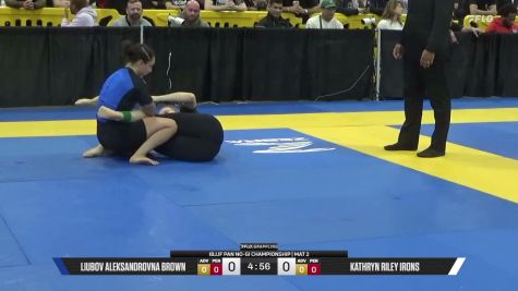 Kathryn Riley Irons vs Liubov Aleksandrovna Brown 2026 Pan IBJJF Jiu-Jitsu No-Gi Championship