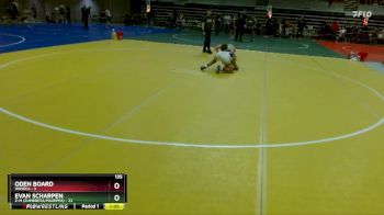 135 lbs Quarterfinals (8 Team) - Evan Scharpen, Z-M (Zumbrota/Mazeppa) vs Oden Board, Waseca