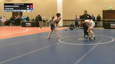 120 lbs Cons. Sub-rd Of 16 - Brandon Wunder, Headhunters Wrestling Club vs Tyler Shin, Palm Wrestling Academy