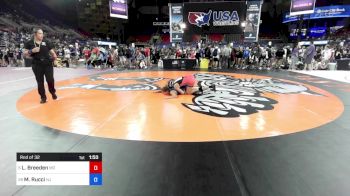 100 lbs Rnd Of 32 - Lilly Breeden, MO vs Madison Rucci, NJ