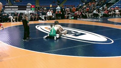 138 lbs Quarterfinals (8 Team) - Landen Vincent, Geneseo vs Jack Hanrahan, Elmhurst (IC Catholic)