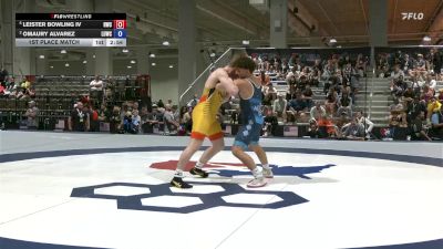 77 lbs 1st Place Match - Leister Bowling IV, Hawkeye Wrestling Club vs Omaury Alvarez, Level Up Wrestling Center