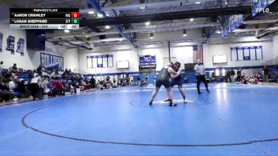 215 lbs Cons. Round 3 - Logan Sheppard, St. Patrick`s High School vs Aaron Crawley, Picayune High School