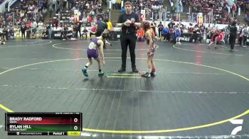 49 lbs Champ. Round 1 - Rylan Hill, Schoolcraft vs Brady Radford, NBWC