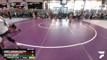 92 lbs Semifinal - Onesty Simmons-Ketchum, El Paso Wildcats Wrestling Club vs Mikayela Valdez, Wesley Club Wrestling