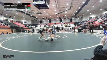 105 lbs 3rd Place - Malerie Hickman, Broken Arrow Girls HS vs Khyla Rumbaugh, Tecumseh HS Girls