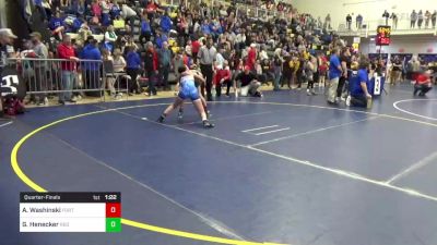 117 lbs Quarterfinal - Abby Washinski, Fort Cherry vs Grey Henecker, Red Nose Wrestling