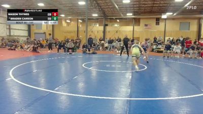 141 lbs Champ. Round 2 - Mason Thynes, Corban University vs Braden Carson, Eastern Oregon University