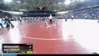 67 lbs Champ. Round 1 - Quincy Nanquilada, Mat Demon Wrestling Club vs Abraham Sanabria, Moses Lake Wrestling Club