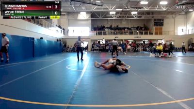 149 lbs Round 5 (6 Team) - Shawn Bamba, Cowley College vs Wylie Stone, Snow