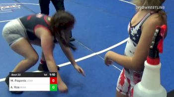 123 lbs Rr Rnd 3 - Madison Pagonis, Lady Outlaw Wrestling Academy vs Ava Roe, Bearcat Takedown Club