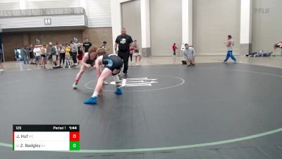 129 lbs Cons. Round 4 - Zane Badgley, Eastern Hancock vs Jeremy Huf, Montini Catholic