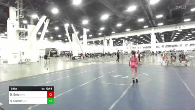 64 lbs 2nd Place - Giselle Soto, Savage House WC vs Sadie Sweat, Kalispell WC