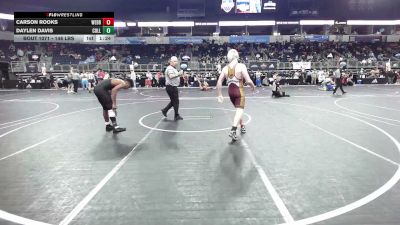 148 lbs Quarterfinal - Carson Rooks, Webb City Youth Wrestling vs Daylen Davis, Collierville Dragons