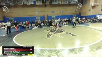 110lbs Cons. Round 10 - Jersey ONeill, Columbia River (Girls) vs Savannah Dufault, Richland (Girls)