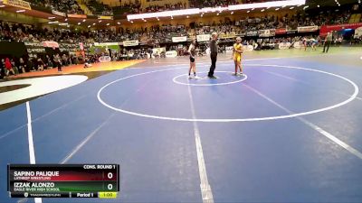 119 lbs Cons. Round 1 - Sapino Palique, Lathrop Wrestling vs Izzak Alonzo, Eagle River High School