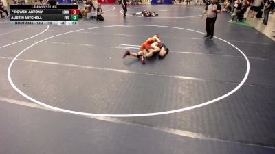 14U - 126 lbs Cons. Round 4 - Rowen Antony, LCWM vs Austin Mitchell, Farmington Wrestling Club