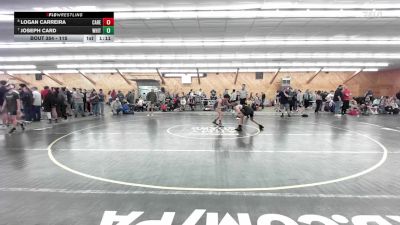 115 lbs Semifinal - Logan Carreira, Care Vincent vs Joseph Card, Whitney Point