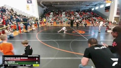 63 lbs Quarterfinal - Eli Gideon, Cody Wrestling Club vs Francisco Juan Roman, Riverton USA Wrestling