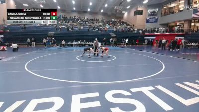 120 lbs Champ. Round 1 - Savannah Quintanilla, Klein Oak vs Camila Ortiz, Conroe The Woodlands