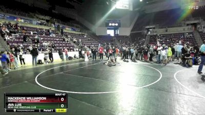 67-72 lbs Quarterfinal - Ava Luis, Bear Cave Wrestling Club vs Mackenzie Williamson, Nebraska Wrestling Academy