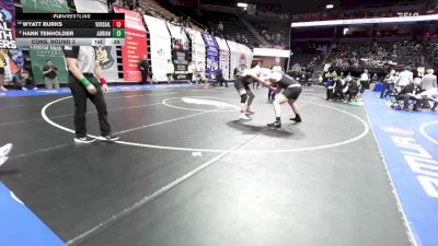 215 Class 1 lbs Cons. Round 3 - Wyatt Burks, Versailles vs Hank Tenholder, Adrian