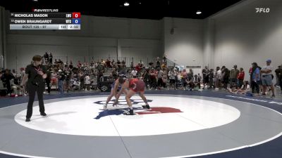 97 lbs Champ. Round 1 - Nicholas Mason, Laker Wrestling Club vs Owen Braungardt, Wichita Training Center